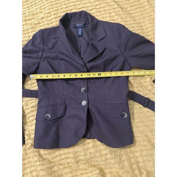 Women’s Laundry Chocolate Brown, Dark, Belted, Blazer Dress Jacket Size 6 - Picture 10 of 13